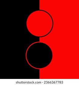 Integration abstract logo, two circles. Round business icon. Relationship concept. Vector illustration