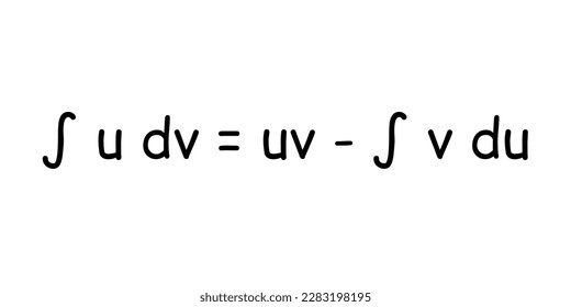 Integration by parts formula in mathematics.