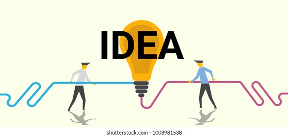 Integration and Collaboration Idea, connecting people working together vector illustration.