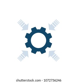 Integration concept vector icon