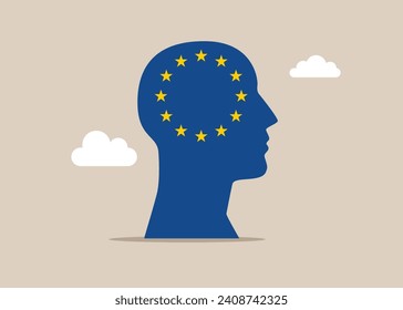 Integration in European Union. Flat vector illustration