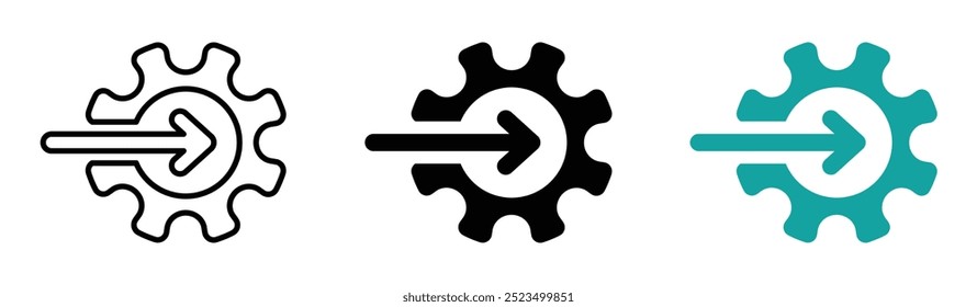 Integration flat vector icons collection. Integration icon