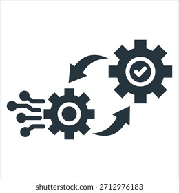 Integration Glyph Icon Vector Illustration