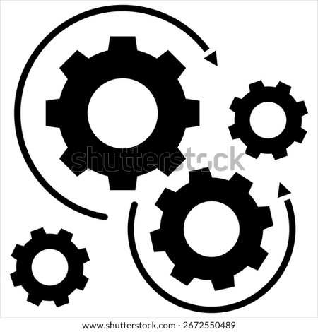 Integration Glyph Single Icon Illustration
