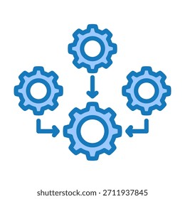 Integration Icon Blue Dualtone Design Vector Illustration