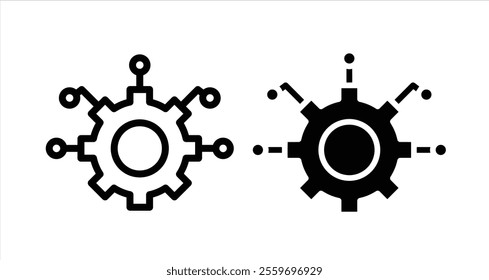 Integration Icon collection in filled and stroke style.