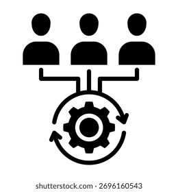 Integration Icon Glyph Design Vector Illustration