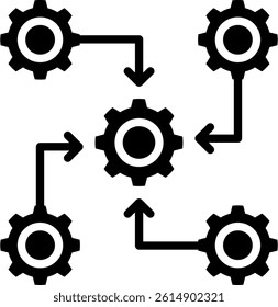 Integration Icon Glyph Vector Illustration