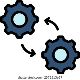 Integration Icon Lineal Color Vector Illustration