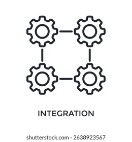 Integration Icon Outline Style. Vector Illustration For Graphic Design