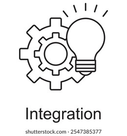 Integrationssymbol, nahtlose Konnektivität, leistungsstarke Integrationslösungen, Überbrückungssysteme Die Kunst der Integration