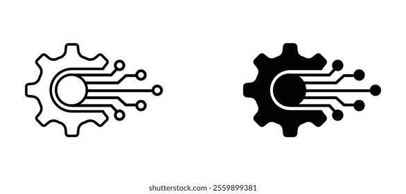 Integration Icon set in black color for ui designs