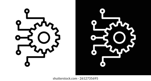 Integration icon set. Black illustration isolated for graphic and web design