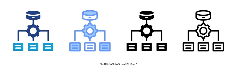 Integration icon set multiple style collection