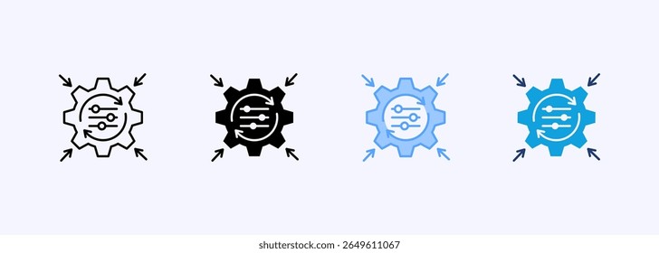 Integration Icon Set Multiple Style Collection