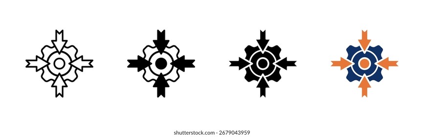 Integration icon sheet multiple style collection