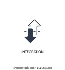 integration icon. Simple element illustration. integration concept symbol design from analytics, research collection. Can be used for web and mobile.