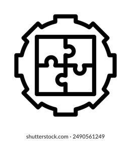 integration icon with style outline