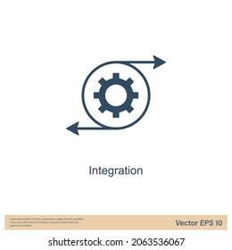integration icon symbol logo template