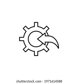 integration icon vector illustration. line style design. isolated on white background