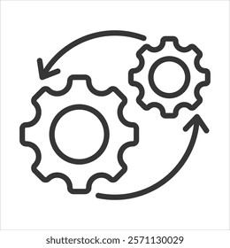 Integration Icon Vector Illustration Outline
