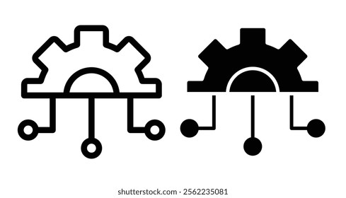 Integration Icons pack in outlined and flat versions