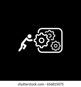 Integration of Innovation Icon. Flat Design. Business Concept. Isolated Illustration.