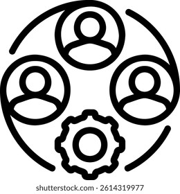 integration line icon illustration vector