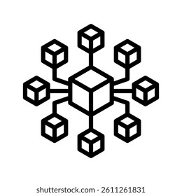 Integration Line Vector Illustration On White Background.