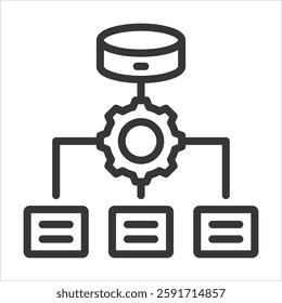 Integration Outline Icon Vector Illustration