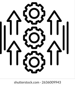 Icono de proceso de integración en el sistema industrial