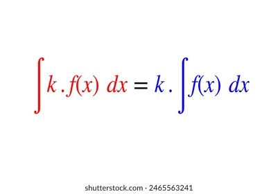  Integration properties, maths Equation high quality vector illustration for various education projects 