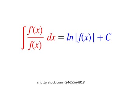  Integration standard properties , maths Equation, calculus formulas, high quality vector illustration for various education projects 