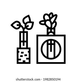 integration station line icon vector. integration station sign. isolated contour symbol black illustration