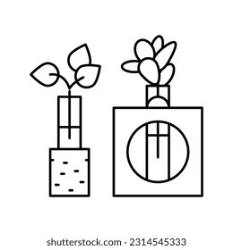 integration station line icon vector. integration station sign. isolated contour symbol black illustration