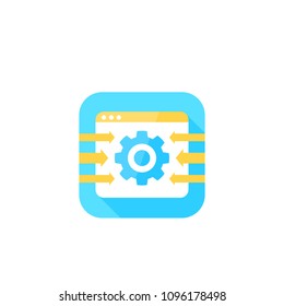 Integration system icon, vector illustration
