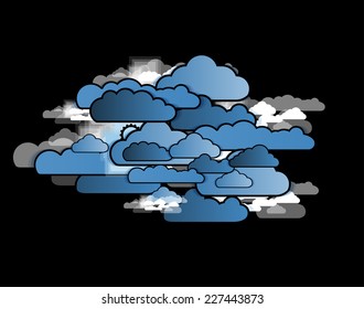 Integration technology with nature, sky. Best ideas for Business presentation