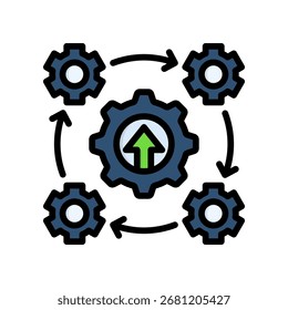 Ícone de Ferramentas de Integração - Ilustração do Vetor de Cores Lineares