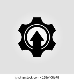 Integration Tools vector icon. Style is flat symbol, gray color, rounded angles, white background.