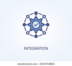 Integration vector, icon or logo sign symbol illustration