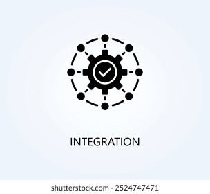 Integration Vector, Icon Or Logo Sign Symbol Illustration