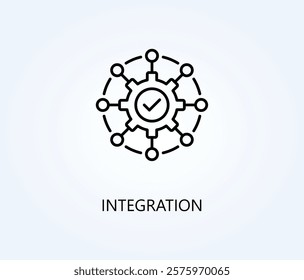 Integration Vector, Icon Or Logo Sign Symbol Illustration