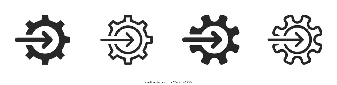 Integration vector icons set. Integration icon. Integration vector illustrations set