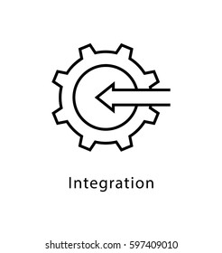 Integration Vector Line Icon 