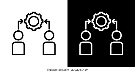 Conjunto de iconos de integración. Diseño De Línea Limpia Con Versiones Claras Y Oscuras Para Un Uso Versátil.