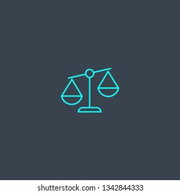 integrity concept blue line icon. Simple thin element on dark background. integrity concept outline symbol design. Can be used for web and mobile UI/UX