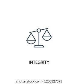 Integrity Concept Line Icon. Simple Element Illustration. Integrity Concept Outline Symbol Design. Can Be Used For Web And Mobile UI/UX