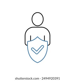 integrity concept line icon. Simple element illustration. integrity concept outline symbol design.
