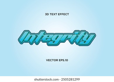 "Integrity" creative 3d text effect design