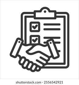 Integrity Criteria Outline Icon Vector Illustration